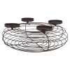 Adventskranz Rustik, Blockkerzen/braun Matt, 36 Cm