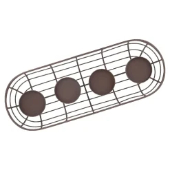 Adventskranz Rustik, Blockkerzen/braun Matt, 50 Cm