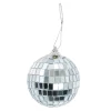 Anhänger Discokugel, Silber, 6 Cm