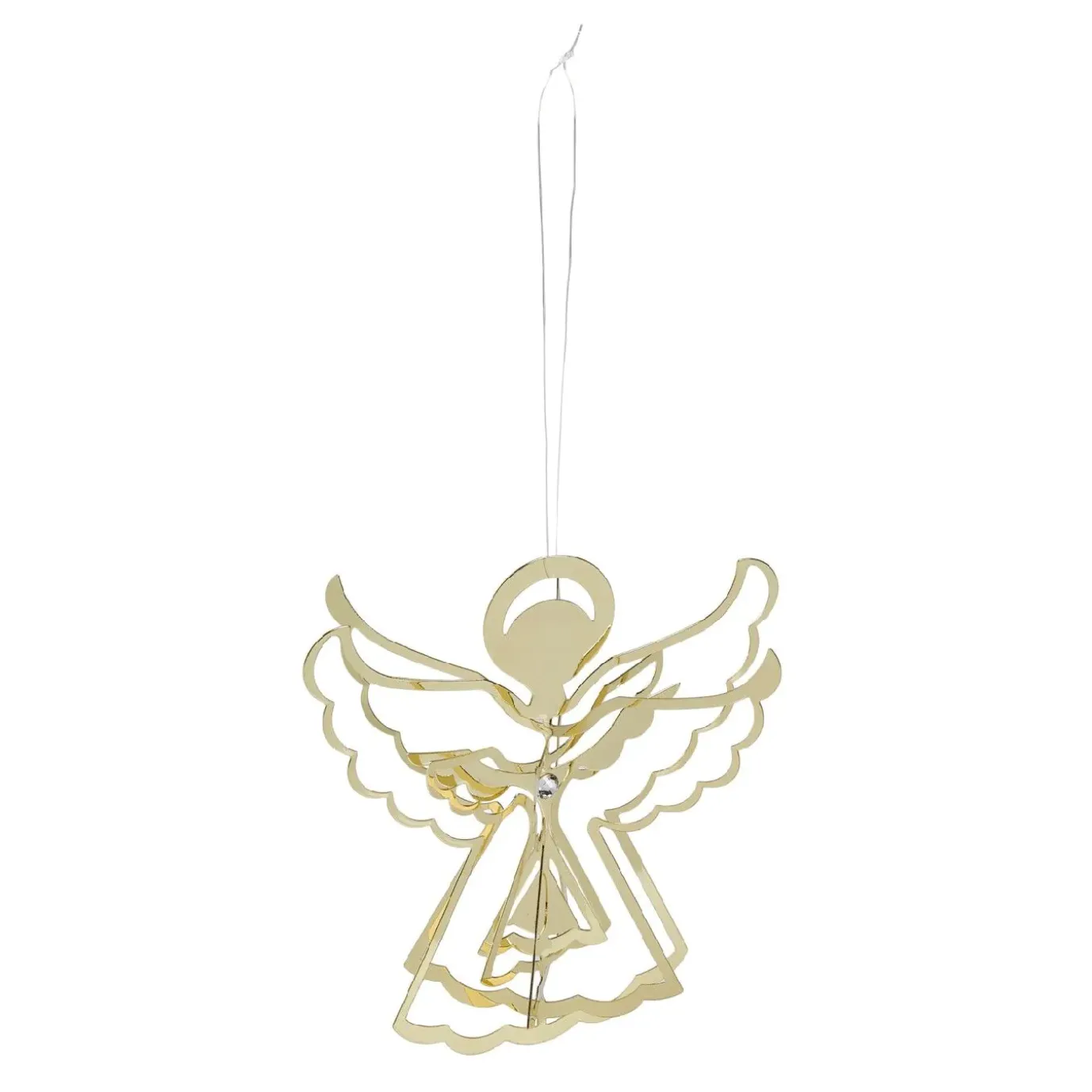 Anhänger Engel 3D, Gold, 12 Cm