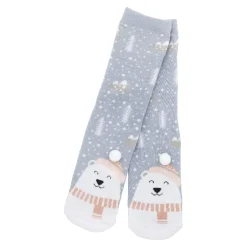 Anti-Rutschsocken Xmas, Eisbär Hellblau, Größe 36 - 41