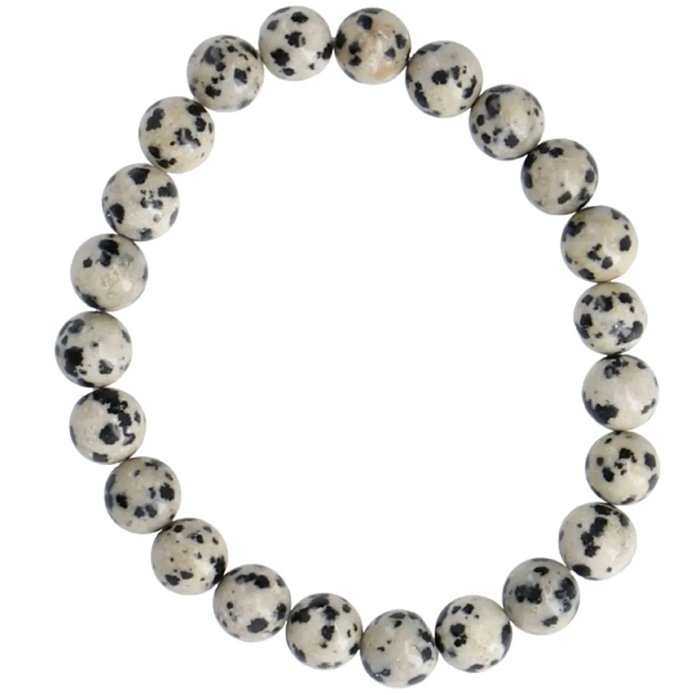 Armband Edelstein-Energie, Dalmatinerstein/grau/schwarz