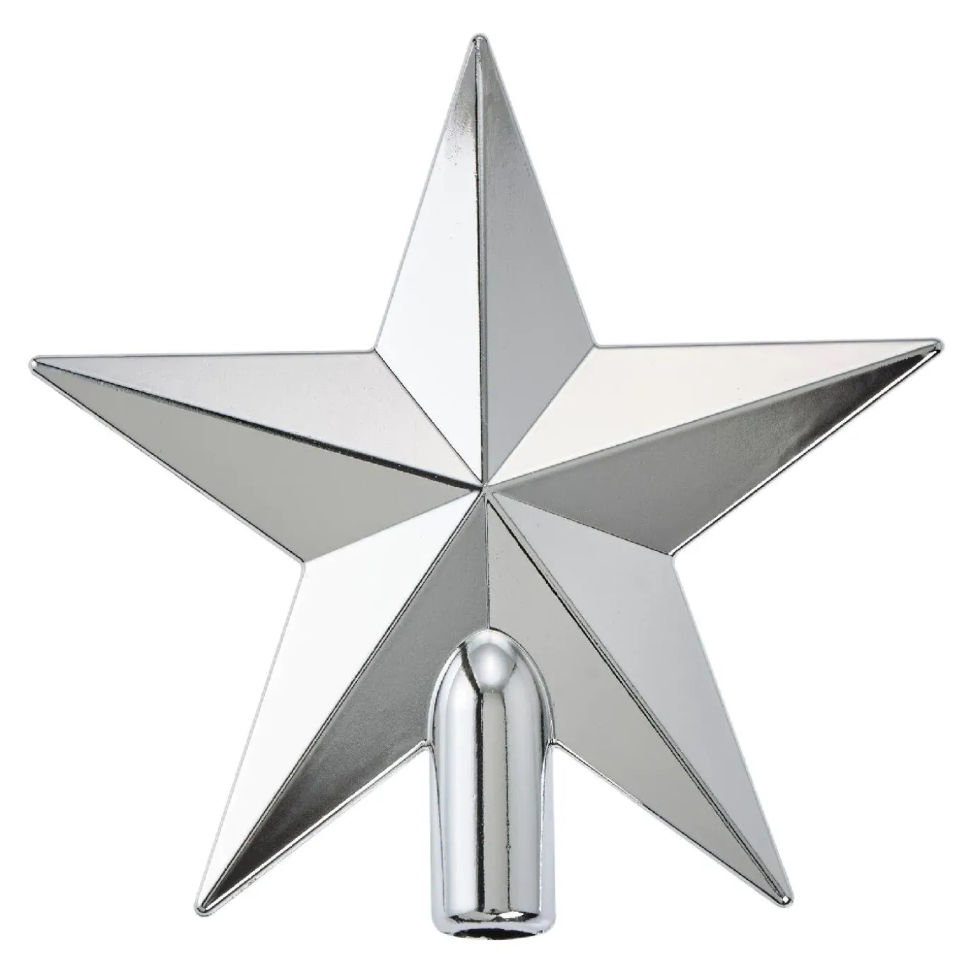 Baumspitze Stern, Silber/glänzend, 20 Cm