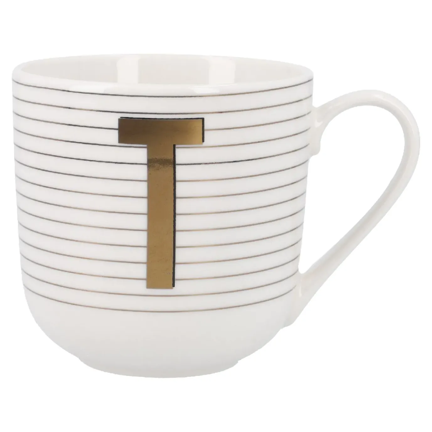 Becher Buchstabe/Streifen, T, 450 Ml