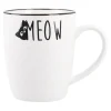 Becher Katzenrelief, Katzen/Schrift, 380 Ml