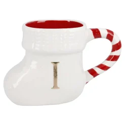 Becher Stiefel Mit Buchstabe, I/weiß, 400 Ml