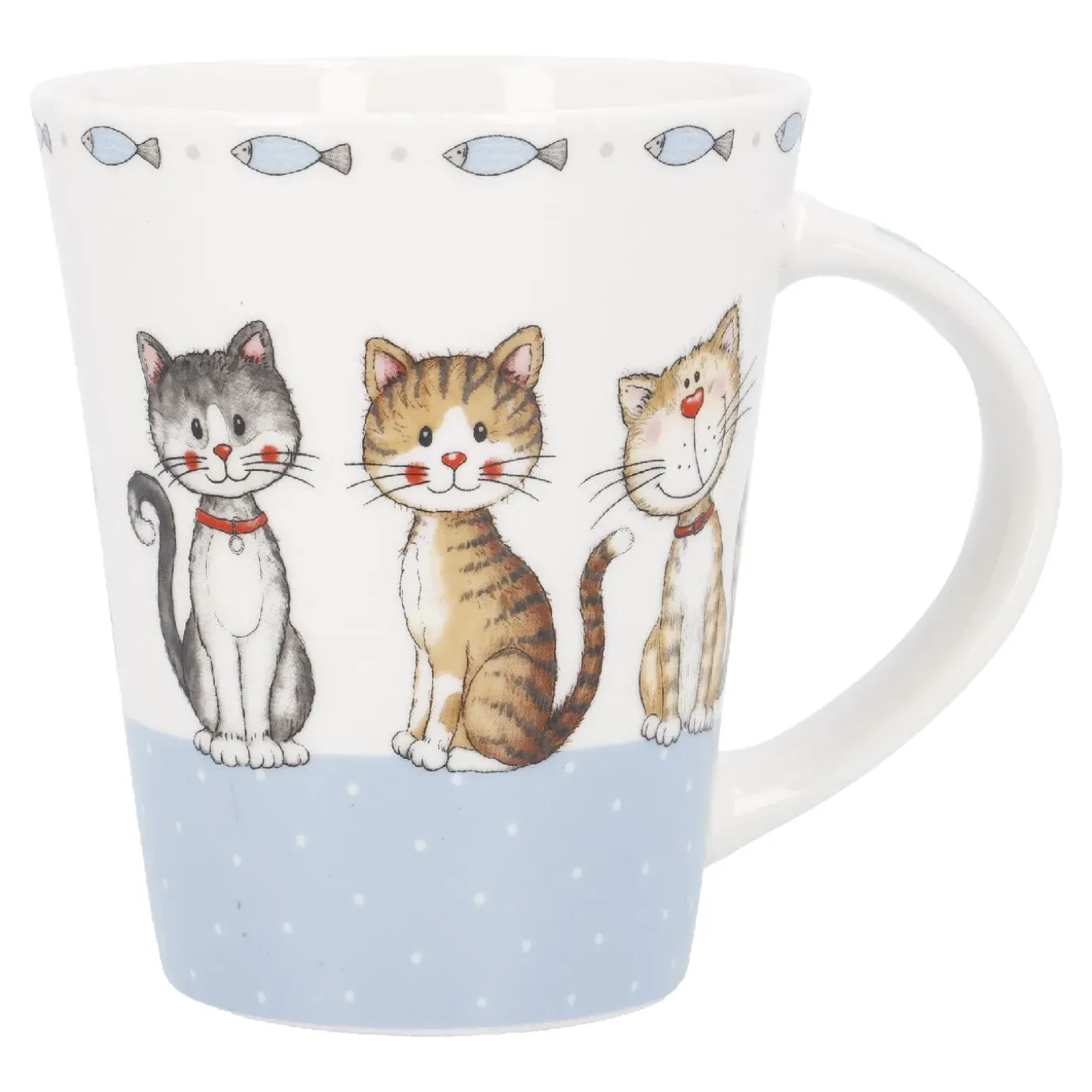 Becher Tier, Katzen/blau, 350 Ml