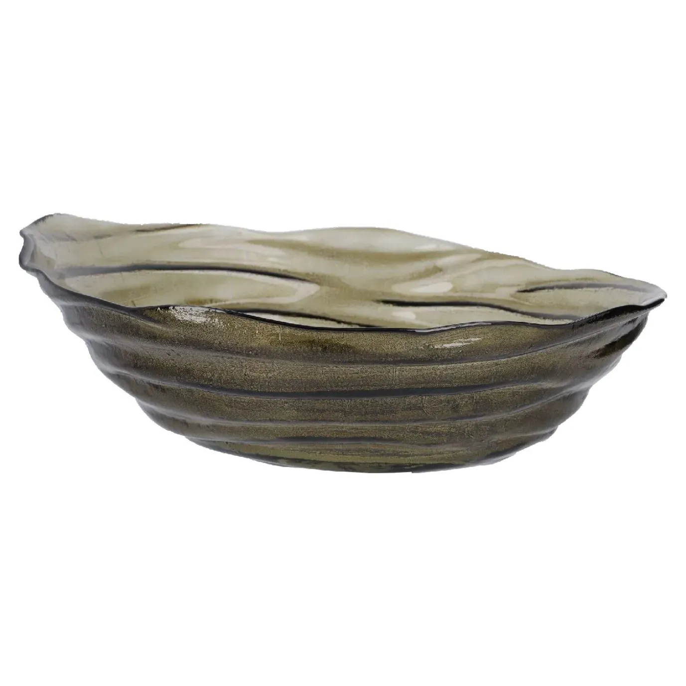 Deko-Schale Tornado, Dunkelgrün, 32 Cm