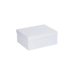 6er Set Geschenkkarton Uni, Weiß