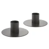 2er Set Untersetzer Stabkerze, Braun Matt, 8 X 3 Cm