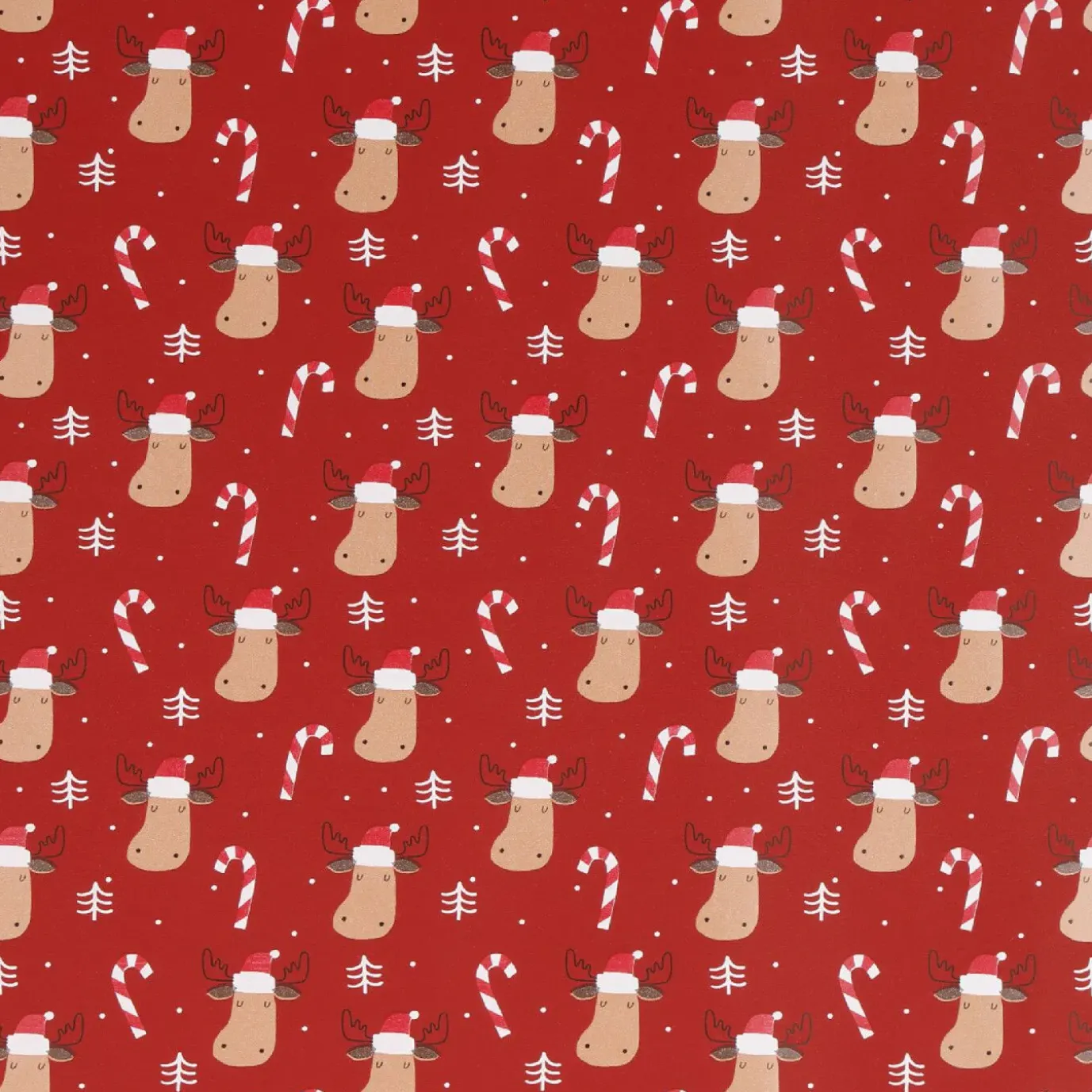 Geschenkpapier Mix, Elch/rot, 2 M