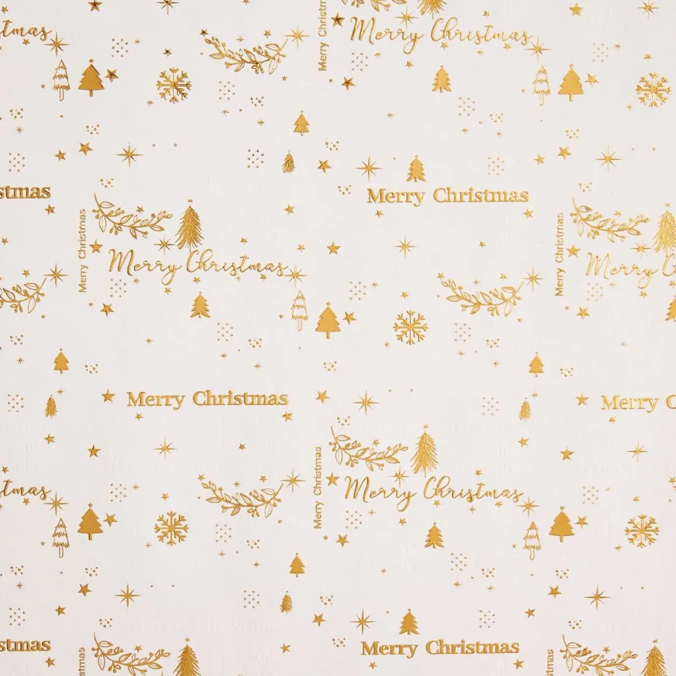 Geschenkpapier Prägung, Schrift/creme, 2 M