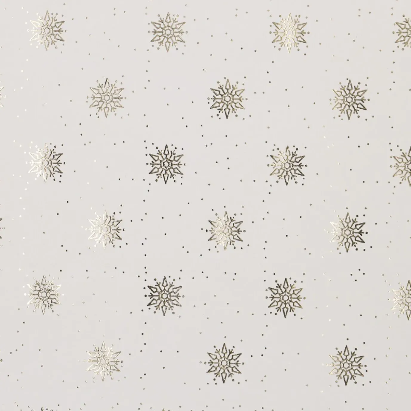 Geschenkpapier Prägung, Schneeflocke/creme, 2 M