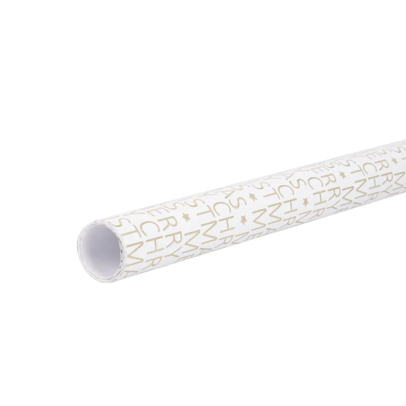 Geschenkpapier Prägung/Schrift, Creme/gold, 2 M