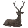 Hirsch Antik, Struktur/sitzend, 15 Cm