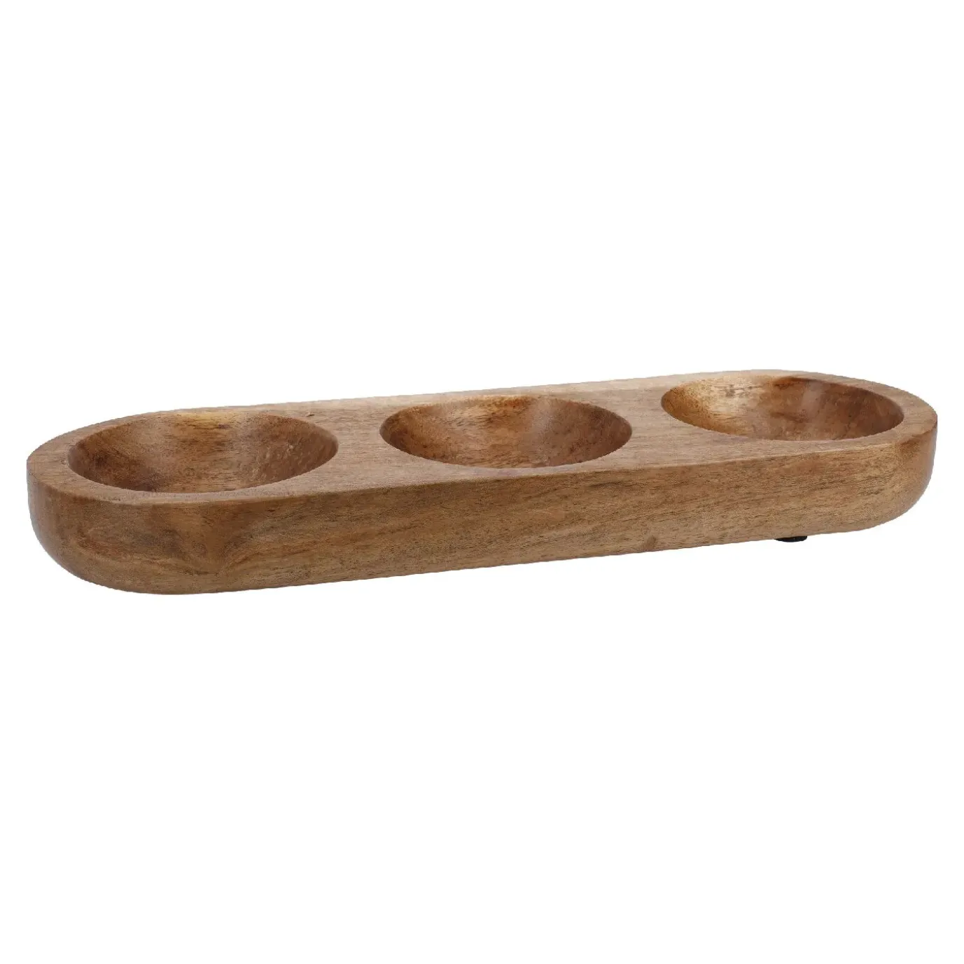 Holzschale Mit 3 Löffeln, Natur