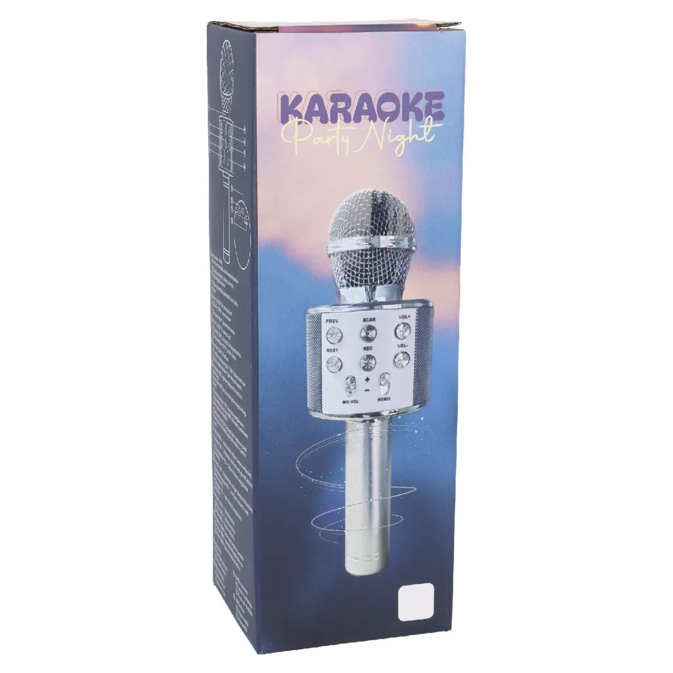 Karaoke Mikrofon, Silber, 23 Cm