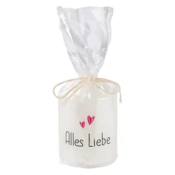 Kerze Spruch, Alles Liebe, 6 X 8 Cm