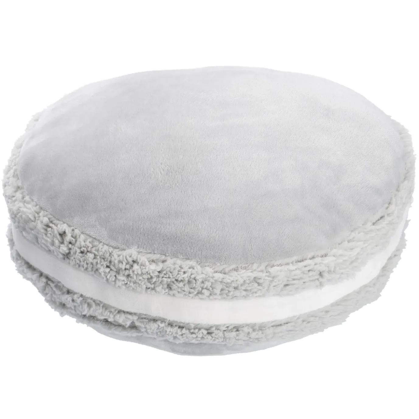 Kissen Macaron, Grau, 40 X 12 Cm