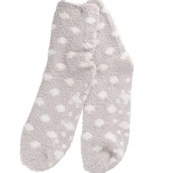 Kuschelsocken Anti-Rutsch, Punkte/flieder