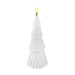 LED-Kerze Tanne, Weiß, 18.5 Cm
