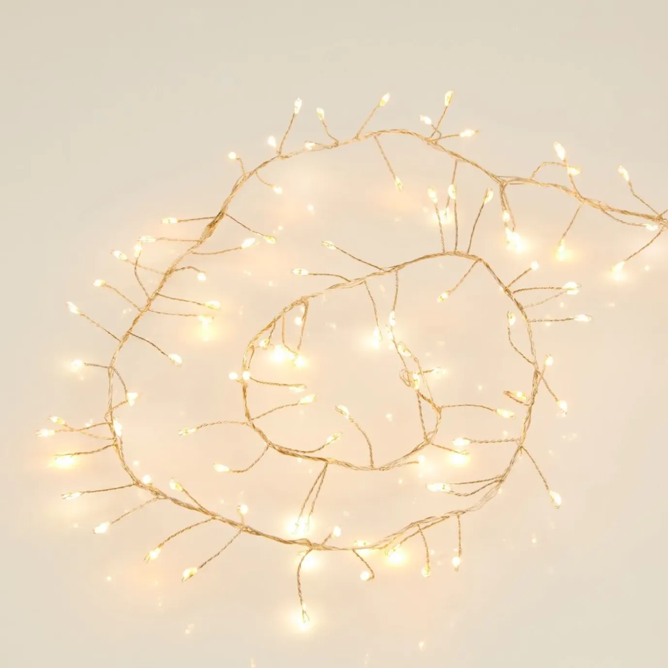 Lichterkette Cluster, 2 Farben, Silber, 100er