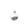 Mini-Kugel Schneeball, Flitter, 4 Cm