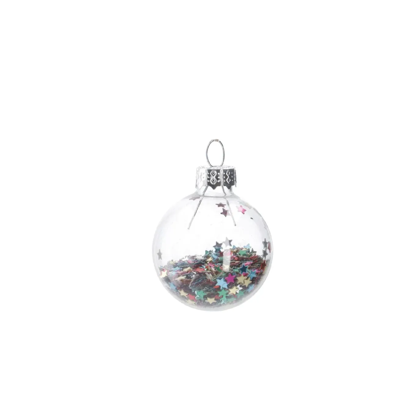 Mini-Kugel Schneeball, Flitter, 4 Cm