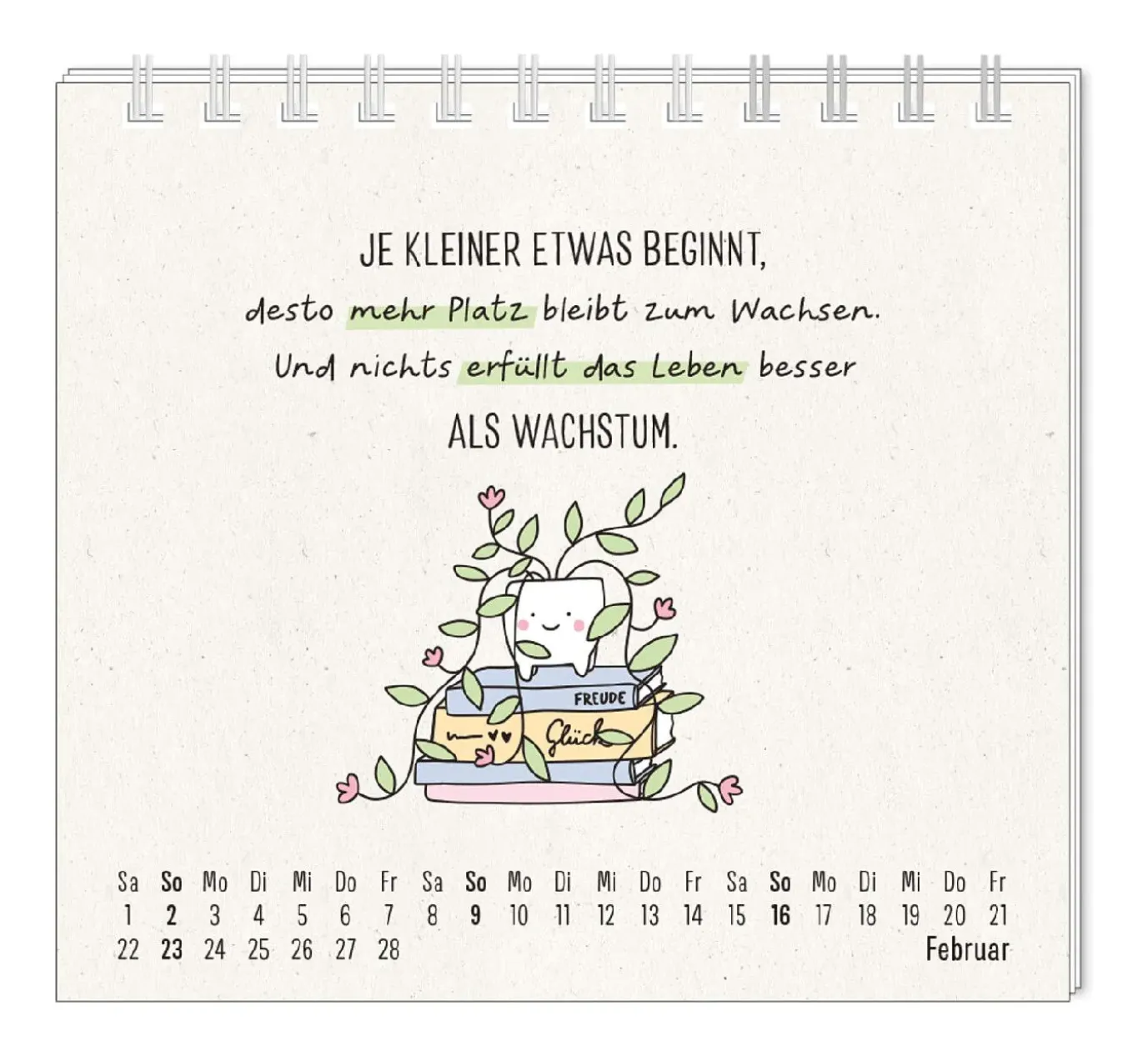 Mini-Tischkalender 2025, Man Muss Mit Allem Rechnen