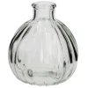 Mini-Vase Rillen, Rund, 9 Cm