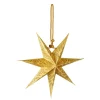 Papierstern , Ornament, Gold/gold, 18 Cm