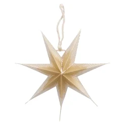 Papierstern Verlauf, Weiß/gold, 18 Cm