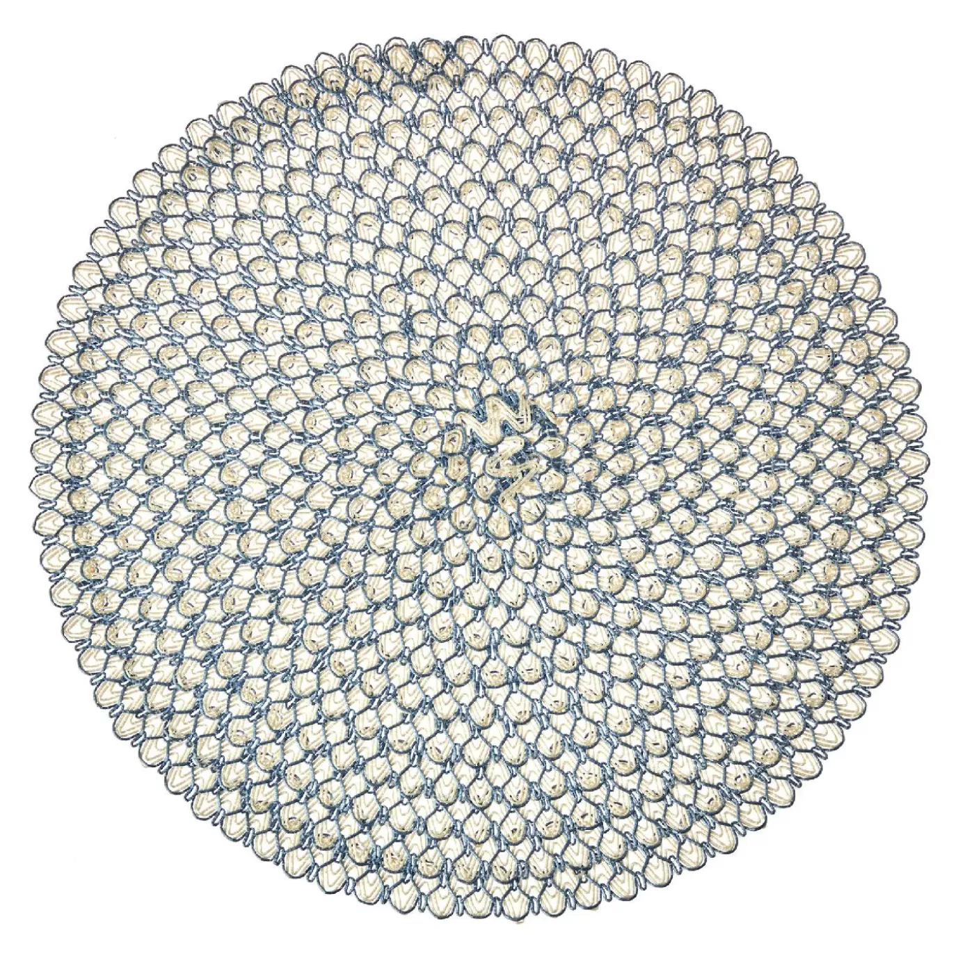 Platzset Aurora, Rund/blau, 38 Cm