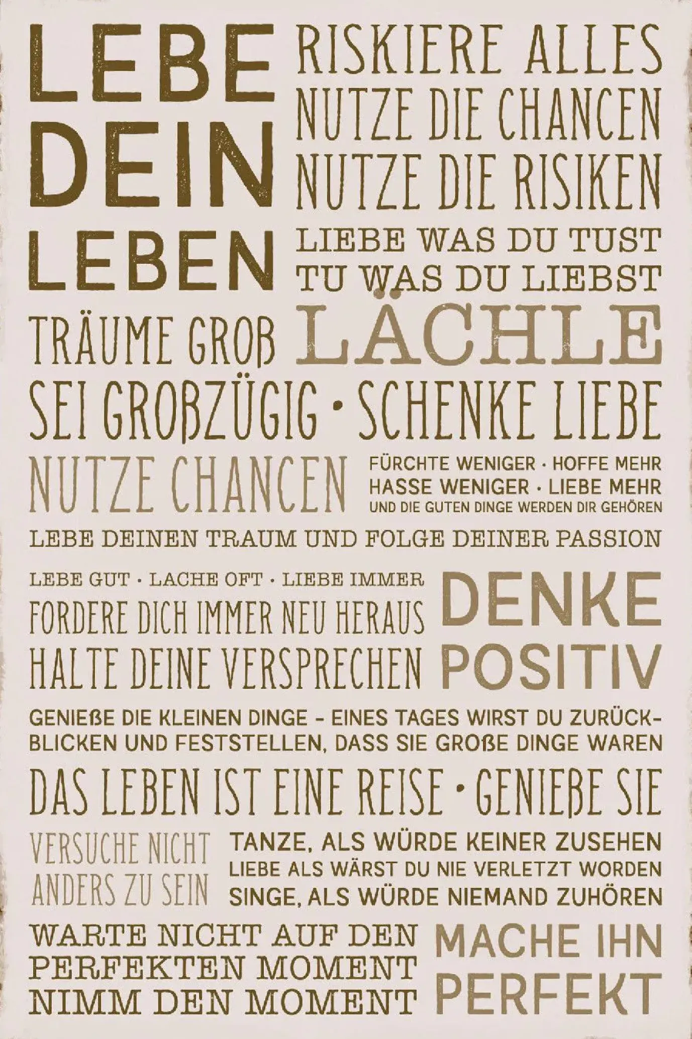 Poster Du Lebst Nur Einmal, Nr. 60