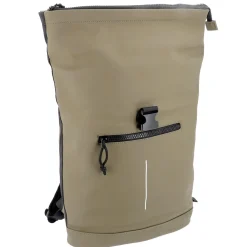 Rucksack Rolltop Mit Reflektor, Oliv, 16 Liter