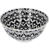 Schale China, Groß, Schwarz/weiß, Orient