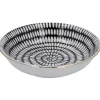 Schale China, Klein, Schwarz/weiß, Stäbchen/Kreis