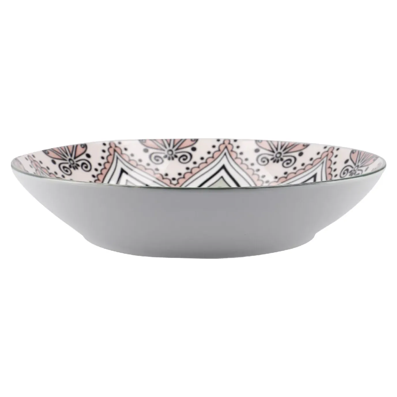 Schale Lisa, Flach, Rosa, 20 Cm