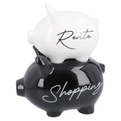 Spardose 2er Schwein, Rente/Shopping