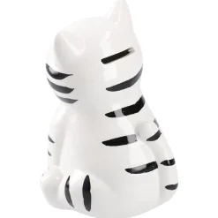 Spardose Katze, Schwarz, 17.5 Cm