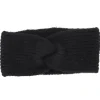 Stirnband Melange Mit Knoten, Schwarz