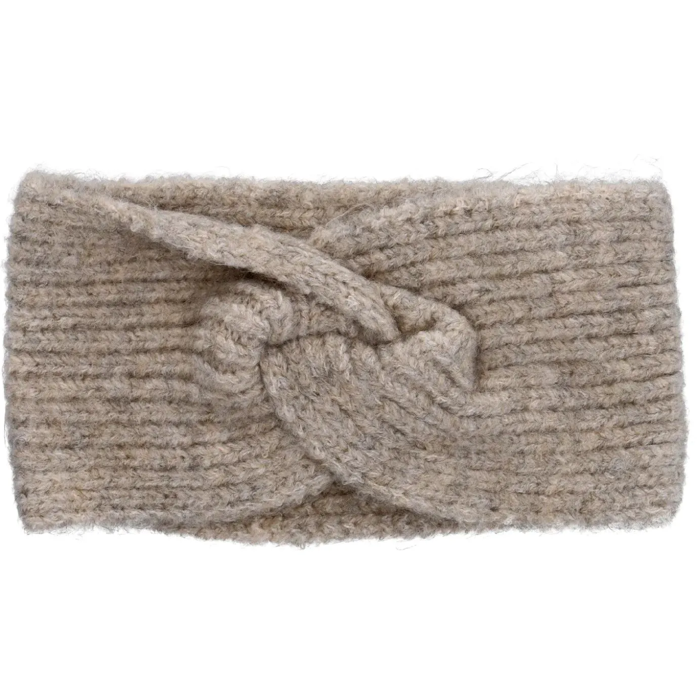 Stirnband Melange Mit Knoten, Beige