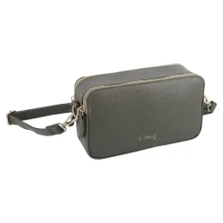 Tasche Crossbody, 2 Riemen, Oliv