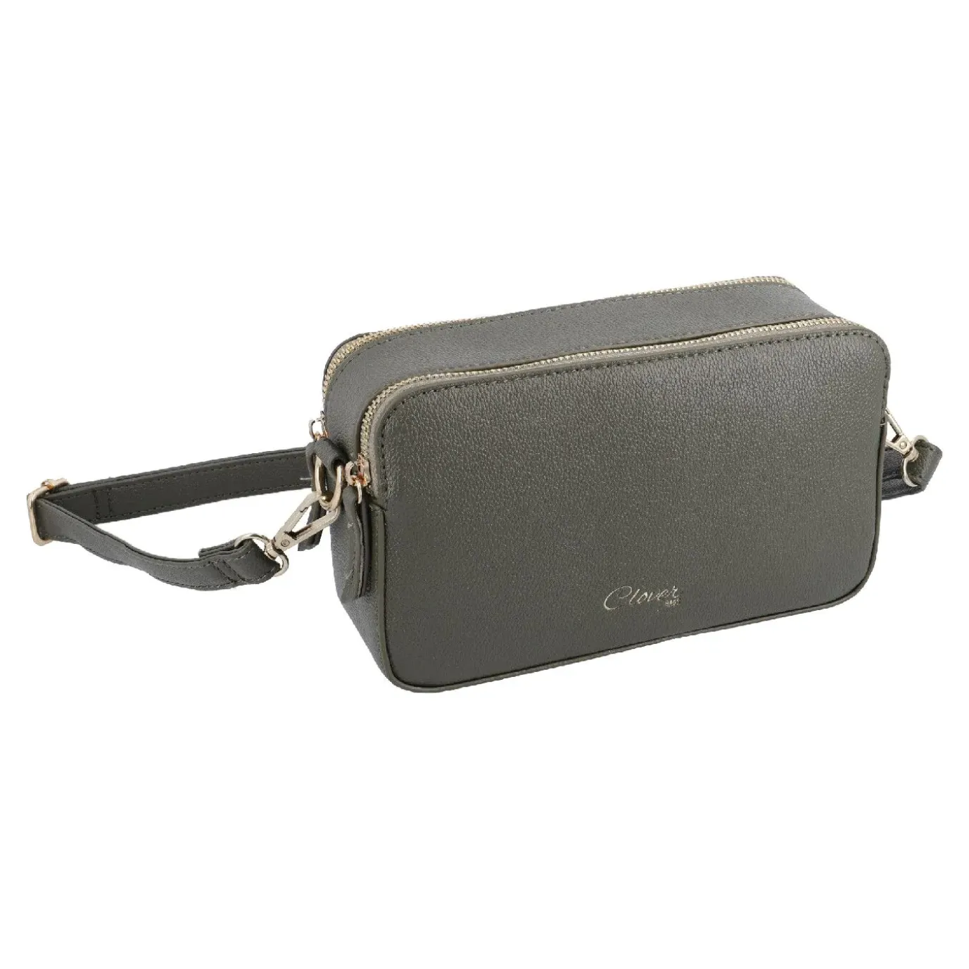 Tasche Crossbody, 2 Riemen, Oliv