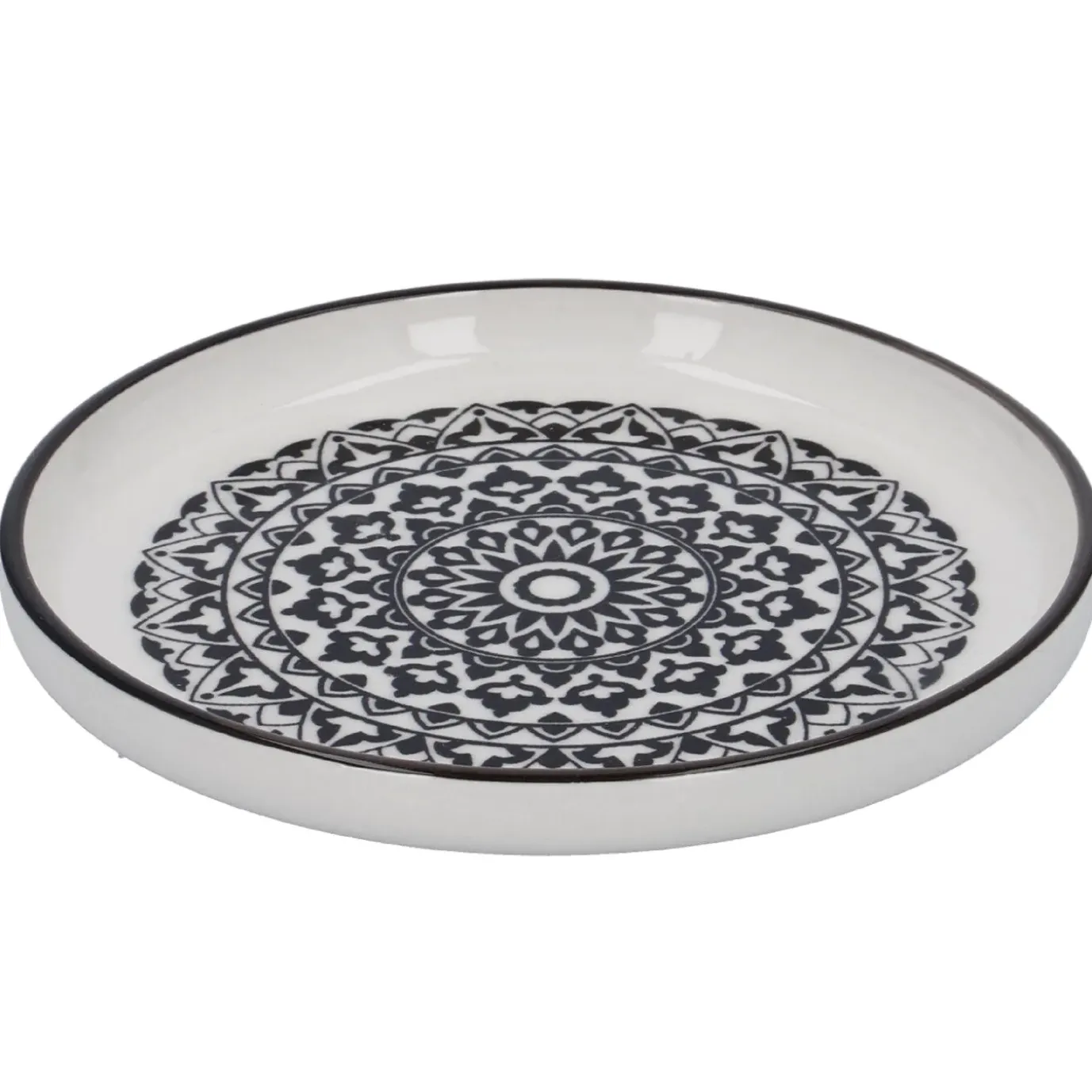 Teller China, Orient, Schw/wss, 16.5 Cm