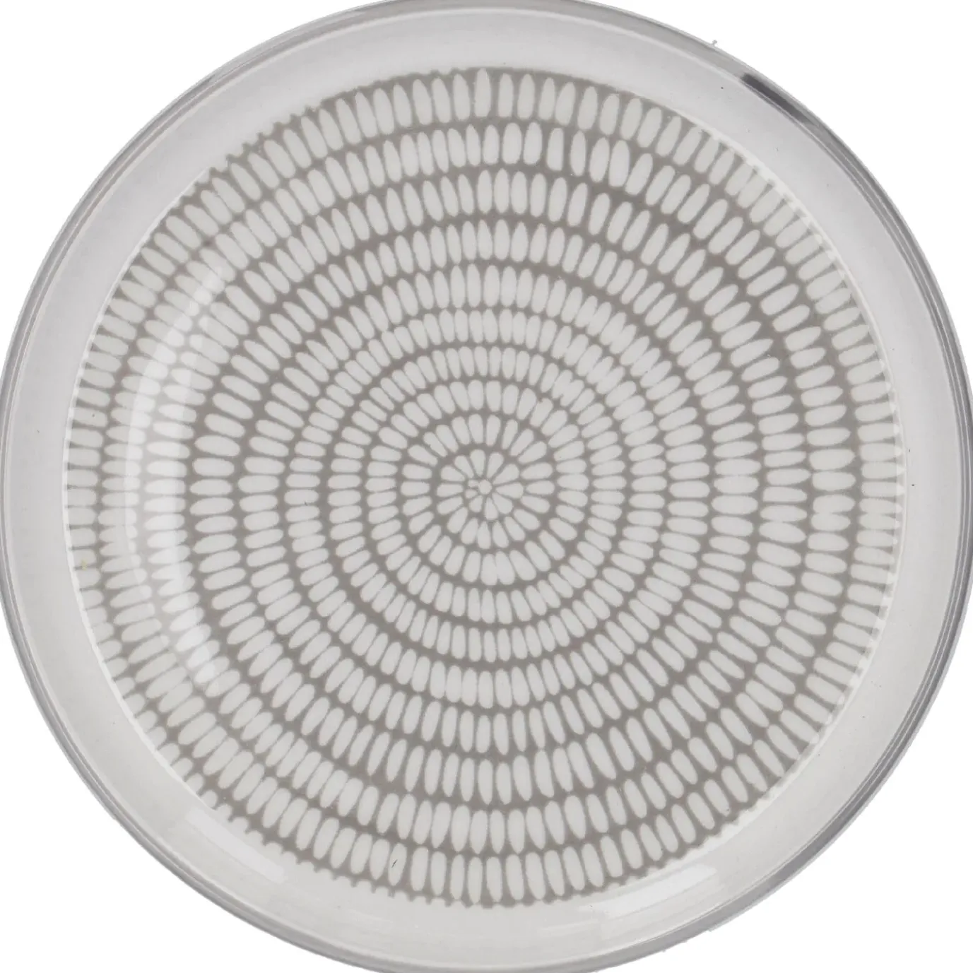 Teller China, Stäbchen/Kreis, Dunkelgrau/wss, 16.5 Cm