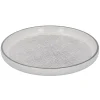 Teller China, Striche, Dunkelgrau/wss, 16.5 Cm