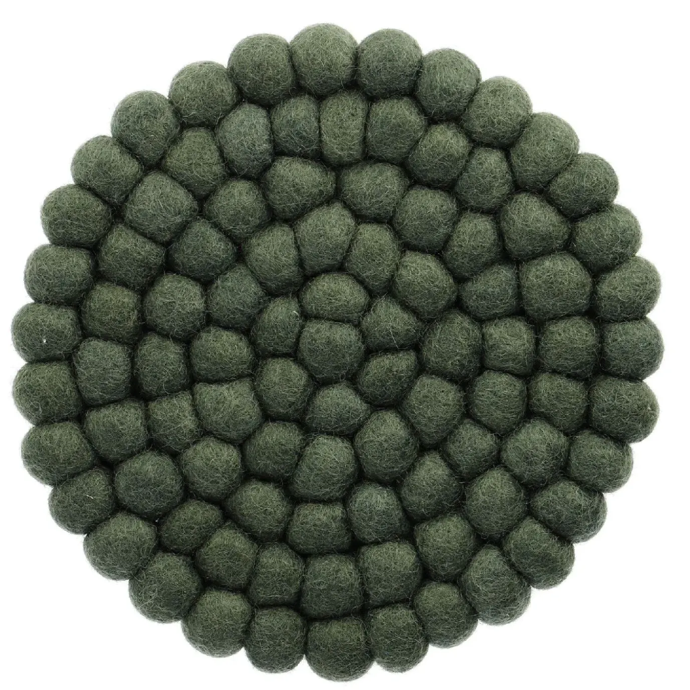 Untersetzer Filzkugeln, Dunkelgrün , 20 Cm