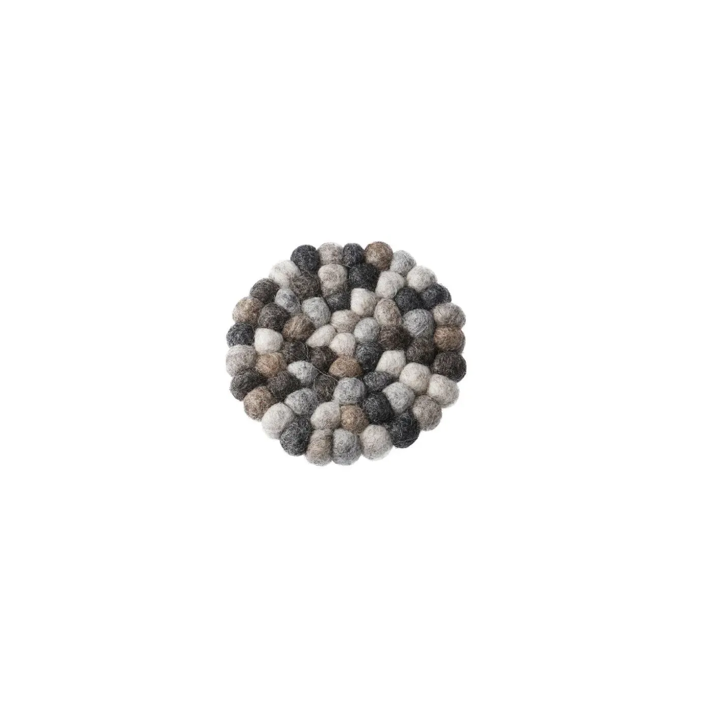 Untersetzer Filzkugeln, Grau, 10 Cm