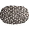 Untersetzer Filzkugeln, Oval/taupe, 40 Cm